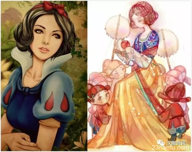 迪士尼公主穿汉服，凤冠霞帔很惊艳！