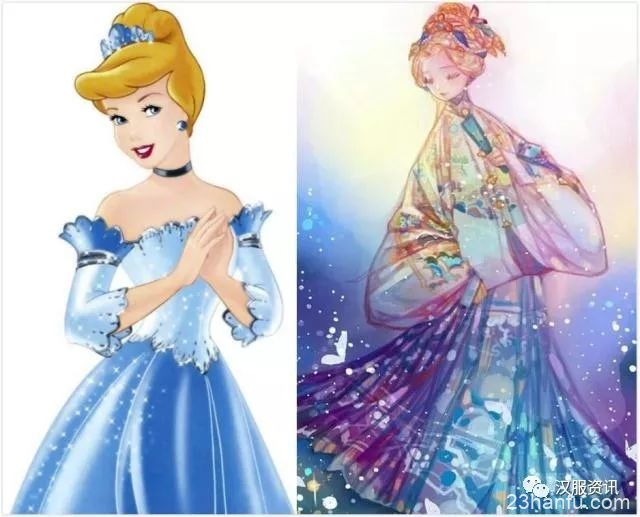 迪士尼公主穿汉服，凤冠霞帔很惊艳！