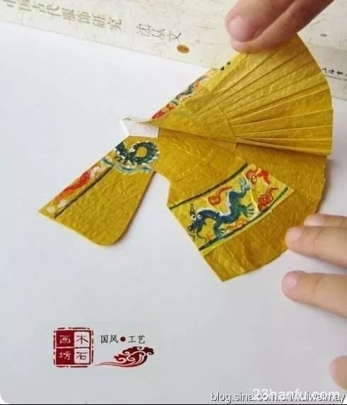 汉服折纸艺术—襦裙的制作过程
